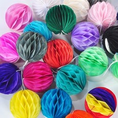 페이퍼허니컴볼6cm 꽃볼 페이퍼벌룬 페이퍼휠 생일, 레드, 1개