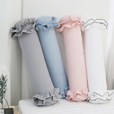 마이룸엔 캉캉 고밀도 프릴 레이스 바디필로우 롱 쿠션 캔디 롱쿠션, 캉캉 바디필로우(솜포함)_그레이