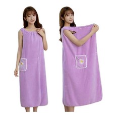 딜헤븐 소프트 원피스 샤워 가운, 1개, 퍼플