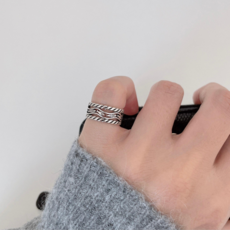 행운을 품은 물고기 애끼 반지 포인트 애끼 반지