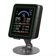 10 in 1 공기 품질 모니터 감지기 CO 2 TVOC PM2.5 감지기 온도 및 습도 공기 품질 모니터 검정색, 검은색