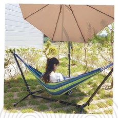 디애니몰 캔버스 그물침대 레인보우 캠핑 감성 휴대용 대형 해먹, 캔버스해먹 레인보우 레드(대)