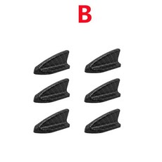 컨버터블 쿠페 샤크핀 루프 스포일러, 17. B-carbon-6pcs, 기본