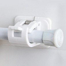 홀더 부착식 고정식 커튼봉 거치대 욕실 걸이 2P 커튼설치 블라인드브라켓 셀프인테리어 압축봉 커튼부속