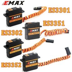 4PCS EMAX ES3301 ES3351 ES3302 ES3352 9mm 4.8-6V 아날로그/디지털 서보 메탈 기어 RC 비행기 드론용, 4PCS ES3351