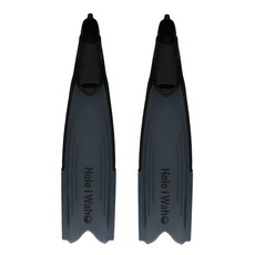 Hele i Waho Kanani 透光塑膠長蛙 自由潛水 浮潛 潛水蛙鞋, 晶透黑L_41/42, 晶透黑