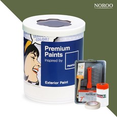 노루페인트 팬톤 외부용 실외 저광 페인트 1L 세트, 18-0228 Pesto, 1000ml, 1개
