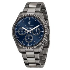 【MASERATI TIME】瑪莎拉蒂 COMPETIZIONE 三眼精鍍槍黑色日期腕錶 R8853100019