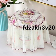 田園風蕾絲電鍋防塵罩：多功能布藝電飯鍋蓋巾，家用防塵布罩，保護您的電鍋，美觀又實用, 1個, 藍色之戀電飯鍋罩,直徑30厘米 高20厘米