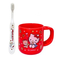 SKATER 日本原裝兒童牙刷杯組 軟毛牙刷 漱口杯 3-5歲適用 卡通圖案, 1個, 紅色