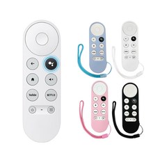 Google Google TV Chromecast 4代 4K HD 附防丟掛繩 遙控器保護 果凍套, 1個, Chromecast 遙控器保護套 粉色