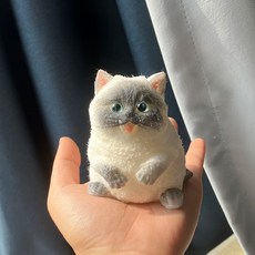 걸스코코 슬랑이모음전 말랑이 왁뿌볼 친구선물 슬라임 스트레스해소말랑이, 1개, 고양이말랑이(소형연그레이)
