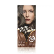 髮學院健康植萃護髮染髮霜 橄欖棕色 8種護髮配方 黑白髮適用 不含阿摩尼亞PPD, 橄欖棕, 1個