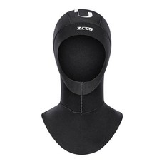 ZCCO 3mm潛水頭套 浮潛衝浪保暖泳帽, 頭+頸+肩,S(50-54公分）