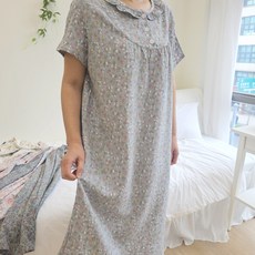 [컴포라운지]쿨 플라워 원피스 홈웨어 인견 반팔