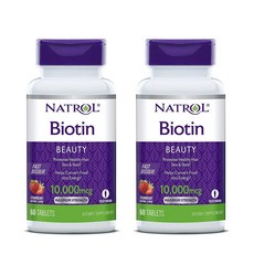 NATROL 維生素錠 10000mcg 草莓口味, 60顆, 2罐