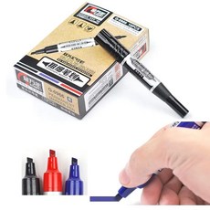 오아픽 쿠팡 굵기조절 3색 양방향 펜 매직, C. 빨간색 10개