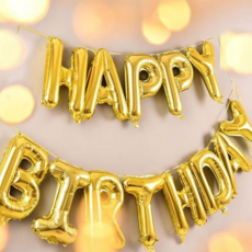 생일 은박 풍선 생일축하 레터링 글자 은박 풍선 파티, 별 무지개