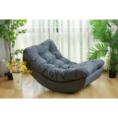 문체어 안락 흔들 의자 1인용 거실 베란다 리클라이너 소파 부속품, I_그레이고양이가죽