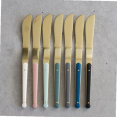 버터 스텐레스 슬라이서 양식기 치즈칼 커터 금색 버터나이프, 라이트그린