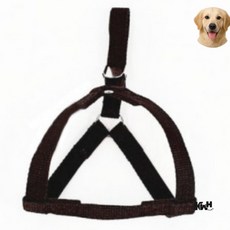 애견 하네스 세트 초코 브라운 M 애견하네스
