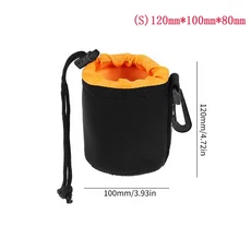 방수 소프트 네오프렌 카메라 렌즈 파우치 가방 Drawstring 수호자 케이스 소니 캐논에 대한 패딩, 02 S Yellow