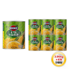 동서 리치스 스위트콘 옥수수캔 (), 1박스, 2.95kg