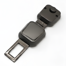 초미니 자동차 안전벨트 연장 클립 차량 경고음제거 버클, 2개, 건메탈 다크그레이