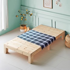 숲에온 평상형 침대 프레임 100% 국내생산 천연원목 주문제작 맞춤 저상형 수납형, 싱글(S)