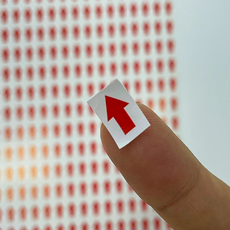 하자 불량 방향 표시 화살표 스티커 빨강 340개입 1장, 1개, 상세페이지 참조