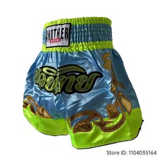 태국 권투 반바지 무에타이 바지 새틴 폴리 에스터 통기성 킥복싱 싸움 훈련 유니폼, 1개, 3. A65 Light Blue