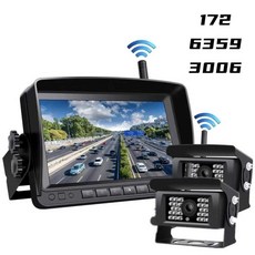 중장비 화물차 붐카메라 후방 시야확보 지게차 어라운드뷰 후방카메라 굴삭기 중장비 무선카메라, 상세페이지 참고, 7인치 나이트 비전 HD 1대1