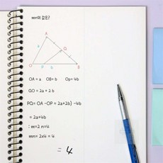 마르셀레 수학 연습장 2등분 NOTE, 2등분(블루)