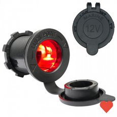 차량 튜닝 캠핑카 카라반 매립형 방수 소켓 12v 24v 겸용, 시가잭포트, 1개