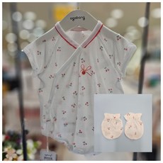 [아가방 베내저고리] 여름 출산 탄생 베나뱀부반소배내수트 (손싸개) S3