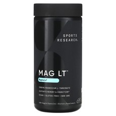 SPORTS RESEARCH L-蘇糖酸鎂素食膠囊 2000mg, 1個, 180顆