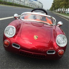 어린이용 전기차 스포츠카 원격제어 4륜 탑승카 전동차 선물, 전기 구동, 플래그십 버건디 (소프트 타이어 가죽 시트)