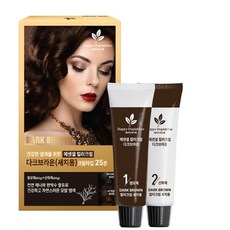 천연 헤나 염색크림 편백 염색약 해피두피톡 에센셜 컬러크립 새치머리 염색, 1개, 다크브라운