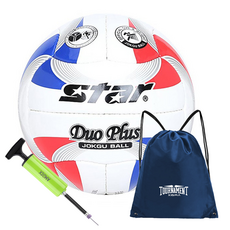 스타 듀오플러스 족구공 5호 JB385, 1개, JB385 + XIGMA 멀티가방+펌프