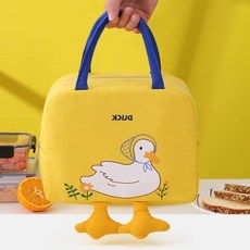 이유식가방 유치원도시락가방 소풍 보온 피크닉 가방, 1개, 몽땅 오리보냉백_베이지