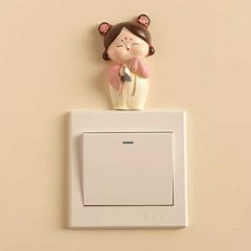 스위치커버 콘센트 커버 손때방지스위치커버 손때방지 보호, 1개, 책읽는여성