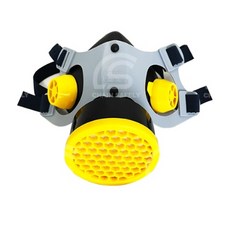 歐堡牌 防毒面具 雙罐式 活性碳濾罐 專業級 化學氣體防護, 1個, SD-502 (單罐面具)