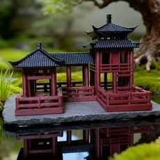 장식 어항 수지 모델 수족관 집 풍경, 1개