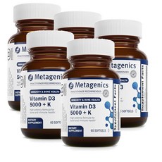 메타제닉스 비타민 D3 5000IU 비타민 K2 소프트젤 Metagenics Vitamin D3 5000IU + K, 5개, 60정