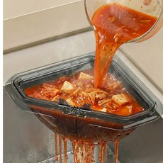 슬러피 싱크대 음식물 자석거치대 음쓰 쓰레기 탈수 자석부착 거름망, 2개, 클리어 그레이