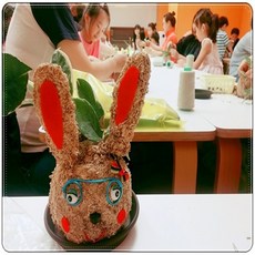 토끼 토피어리재료 미니화분 체험학습 공기정화, 1개