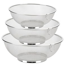STF 不鏽鋼蔬果瀝水籃3件套, 單色, 1套