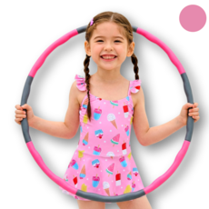 코치케이 실내 키즈 어린이 아동 유아 초등 뱃살 다이어트 돌기 훌라후프, 1개, 핑크., 1.2kg