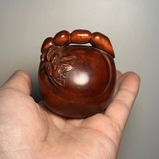 功德木魚 小木魚 敲打木魚 法器木魚 寺廟木魚 雕刻木魚 舊藏黃楊木雕《木魚》解壓福壽安康禪意實木工藝品, 蓮花木魚  長6.5寬6高5公分