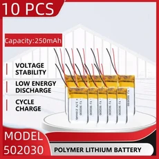 1-10PCS 105050 3.7V 3500mAh PH 2.0mm 리튬 폴리머 LiPo 충전식 배터리 MP3 GPS 전원 블루투스 스피커, 01 10 pcs